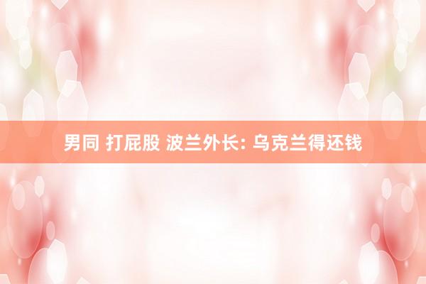 男同 打屁股 波兰外长: 乌克兰得还钱