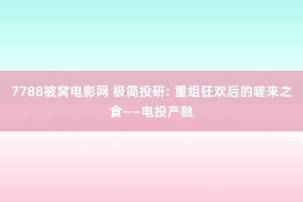 7788被窝电影网 极简投研: 重组狂欢后的嗟来之食——电投产融