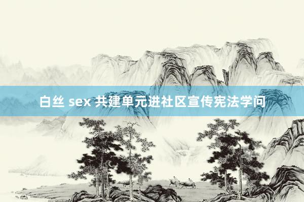 白丝 sex 共建单元进社区宣传宪法学问