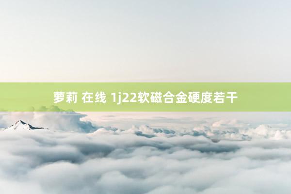 萝莉 在线 1j22软磁合金硬度若干