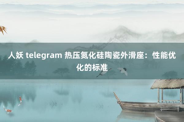 人妖 telegram 热压氮化硅陶瓷外滑座：性能优化的标准