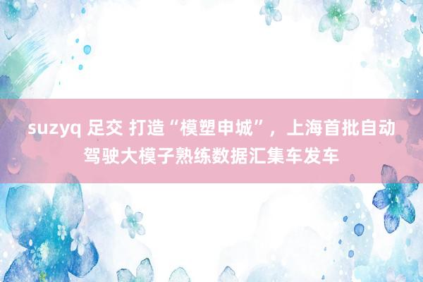 suzyq 足交 打造“模塑申城”，上海首批自动驾驶大模子熟练数据汇集车发车