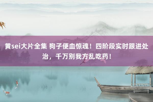 黄sei大片全集 狗子便血惊魂！四阶段实时跟进处治，千万别我方乱吃药！