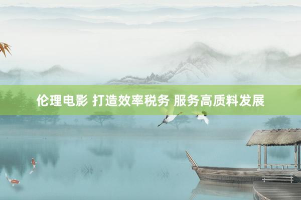 伦理电影 打造效率税务 服务高质料发展