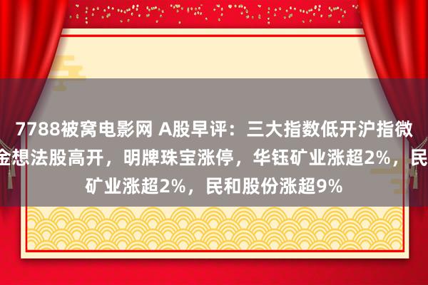 7788被窝电影网 A股早评：三大指数低开沪指微跌0.02%，黄金想法股高开，明牌珠宝涨停，华钰矿业涨超2%，民和股份涨超9%