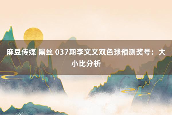 麻豆传媒 黑丝 037期李文文双色球预测奖号：大小比分析