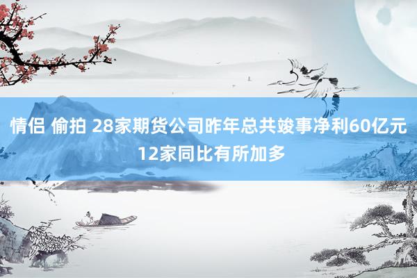 情侣 偷拍 28家期货公司昨年总共竣事净利60亿元 12家同比有所加多