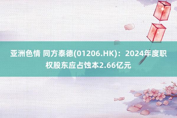 亚洲色情 同方泰德(01206.HK)：2024年度职权股东应占蚀本2.66亿元