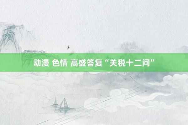 动漫 色情 高盛答复“关税十二问”